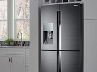 Black Stainless Steel 28 cu. ft. 4-Door Flex Fridge with FlexZone | Samsung US