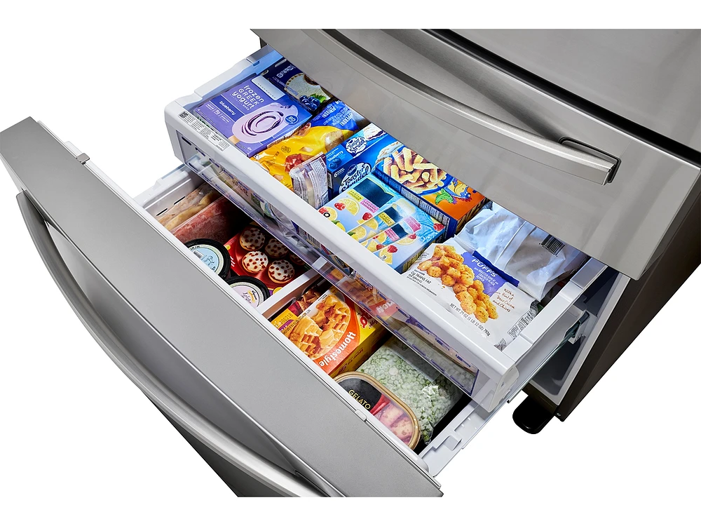 23 cu. ft. Counter Depth 4-Door French Door Refrigerator with FlexZone™ Drawer in Stainless Steel Refrigerator - RF24R7201SR/AA | Samsung US