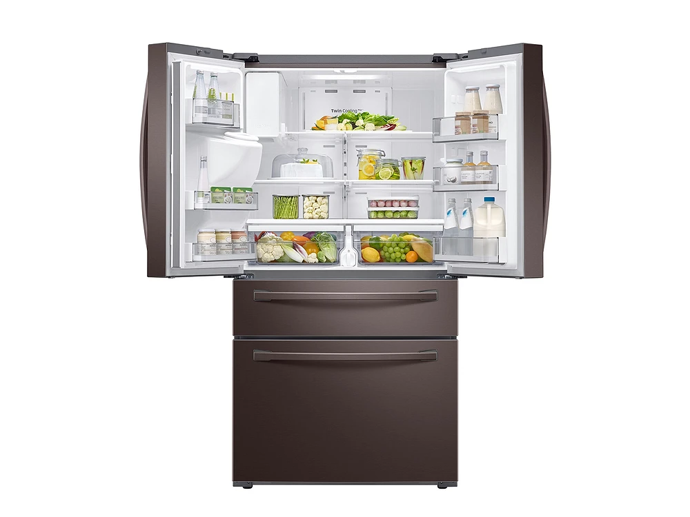 RF28R7201DT/AA | 28 cu. ft. 4-Door French Door Refrigerator with FlexZone™ Drawer in Tuscan Stainless Steel | Samsung Business US