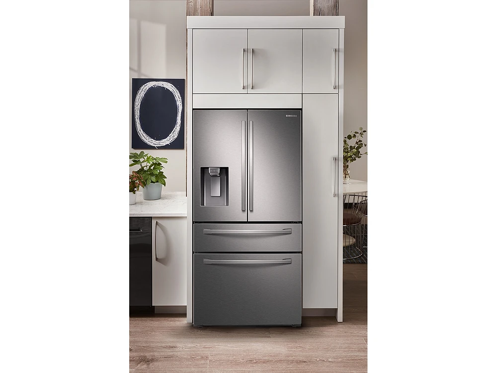 RF22R7351SR/AA | 22 cu. ft.  Food Showcase Counter Depth 4-Door French Door Refrigerator in Stainless Steel | Samsung Business US