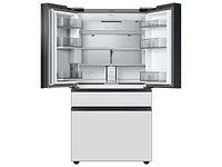 Bespoke Counter Depth 4-Door French Door Refrigerator (23 cu. ft.) with Family Hub™ in White Glass | Samsung US