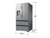 cu. ft. Mega Capacity Counter Depth -Door French Door Refrigerator with Four Types of Ice in Stainless Steel | Samsung Business US