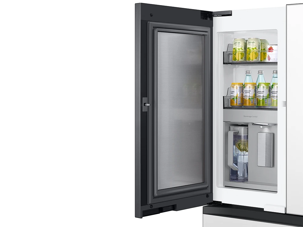 Bespoke 4-Door French Door Refrigerator (29 cu. ft.) with Family Hub™ in White Glass | Samsung Business US