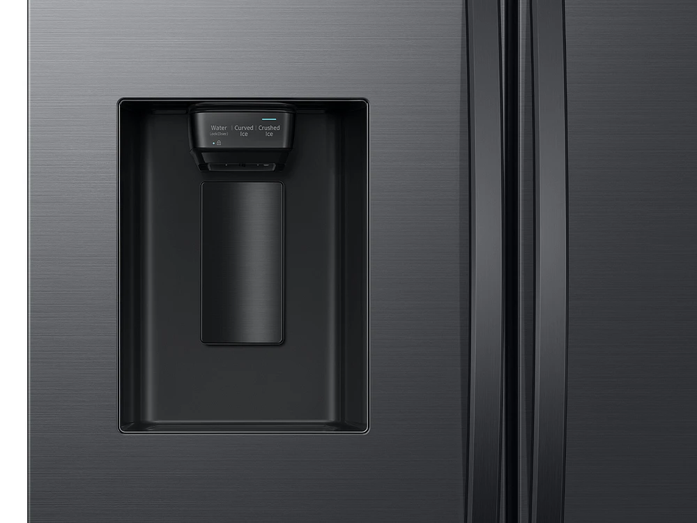 30 cu. ft. Mega Capacity 4-Door French Door Fridge in Matte Black Steel | Samsung US