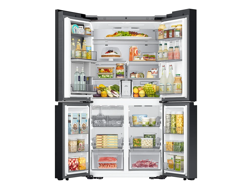 Bespoke 4-Door Flex™ Refrigerator (29 cu. ft.) with AI Family Hub™+ and AI Vision Inside™ in White Glass | Samsung US