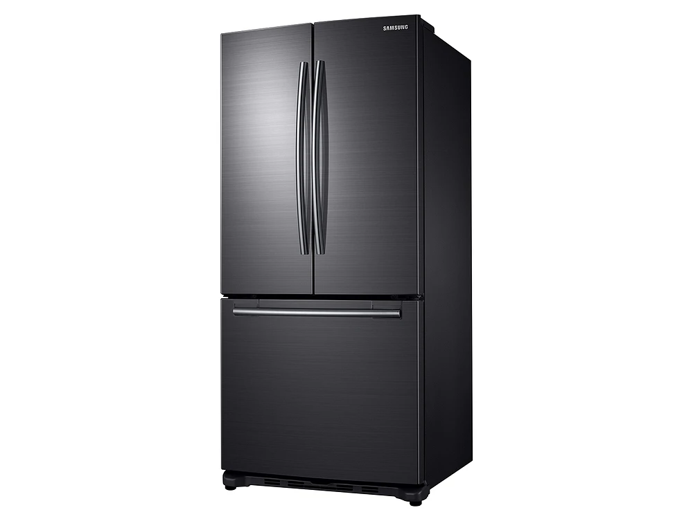 18 cu. ft. Counter Depth French Door Refrigerator in Black Stainless Steel Refrigerator - RF18HFENBSG/US | Samsung US