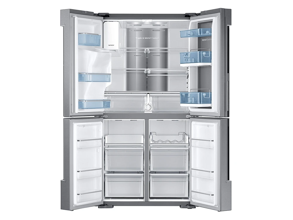 22 cu. ft. Food Showcase Counter Depth 4-Door Flex™ Refrigerator with FlexZone™ in Stainless Steel Refrigerator - RF22K9381SR/AA | Samsung US