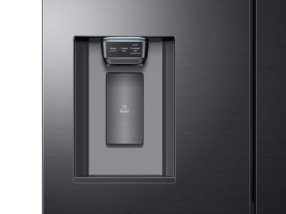 RF23M8070SG/AA | 23 cu. ft. Counter Depth 4-Door French Door Refrigerator in Black Stainless Steel | Samsung Business US