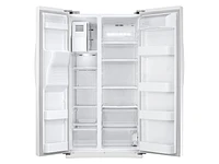 25 cu. ft. Side-by-Side Refrigerator with LED Lighting in White Refrigerator - RS25J500DWW/AA | Samsung US