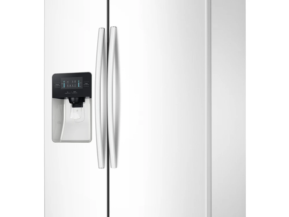 25 cu. ft. Side-by-Side Refrigerator with LED Lighting in White Refrigerator - RS25J500DWW/AA | Samsung US