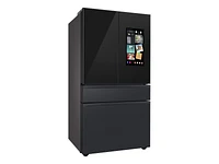 RF29BB89008MAA | Bespoke 4-Door French Door Refrigerator (29 cu. ft.) – with Top Left and Family Hub™ Panel in Charcoal Glass - and Matte Black Steel Middle and Bottom Door Panels) | Samsung Business US