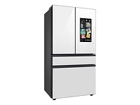 Bespoke Counter Depth 4-Door French Door Refrigerator (23 cu. ft.) with Family Hub™ in White Glass | Samsung US