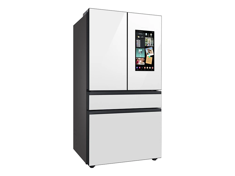 Bespoke 4-Door French Door Refrigerator (29 cu. ft.) with Family Hub™ in White Glass | Samsung Business US