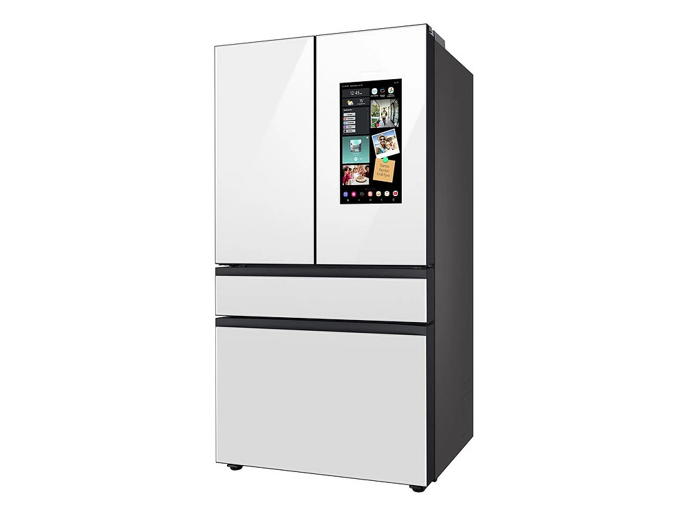 Bespoke 4-Door French Door Refrigerator (29 cu. ft.) with Family Hub™ in White Glass | Samsung Business US