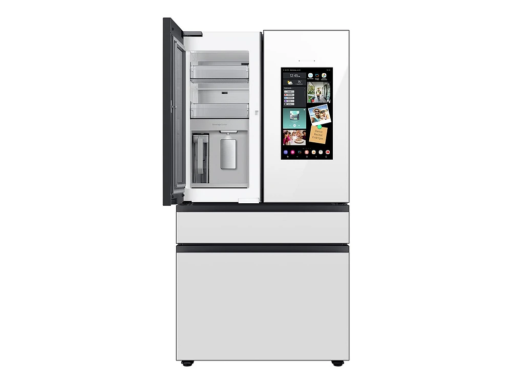 Bespoke 4-Door French Door Refrigerator (29 cu. ft.) with Family Hub™ in White Glass | Samsung Business US