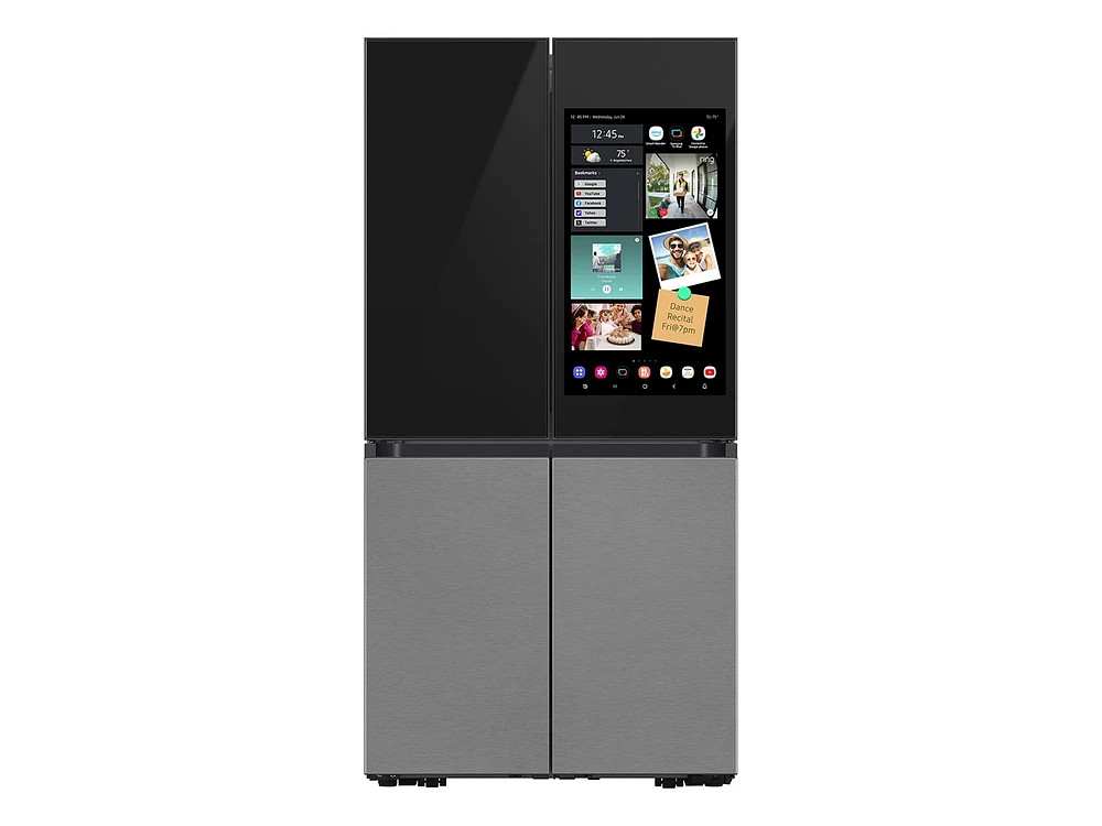 Bespoke 4-Door Flex™ 29 cu. Ft. Charcoal Glass  Refrigerator with Family Hub™+