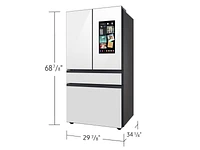 Bespoke 4-Door French Door Refrigerator (29 cu. ft.) with Family Hub™ in White Glass | Samsung Business US