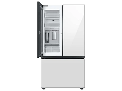 RF24BB660012AA | Bespoke 3-Door French Door Refrigerator (24 cu. ft.) with Beverage Center™ in White Glass | Samsung Business US