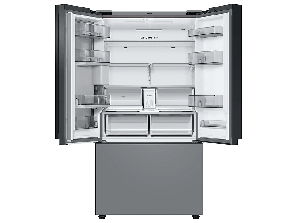 Bespoke -Door French Door Refrigerator ( cu. ft.) - with Family Hub™ in White Glass Refrigerators