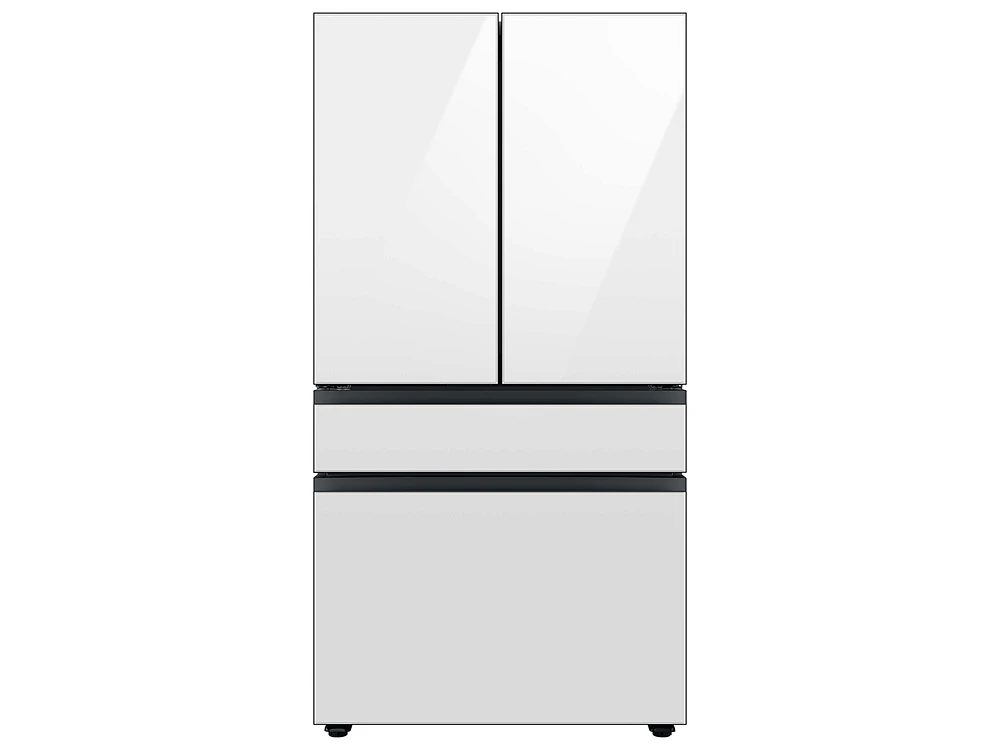 RF23BB820012AA | Bespoke 4-Door French Door Refrigerator (23 cu. ft.) with AutoFill Water Pitcher in White Glass | Samsung Business US