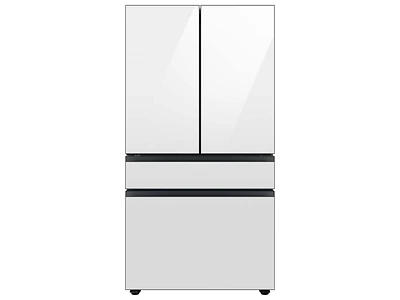 RF23BB820012AA | Bespoke 4-Door French Door Refrigerator (23 cu. ft.) with AutoFill Water Pitcher in White Glass | Samsung Business US