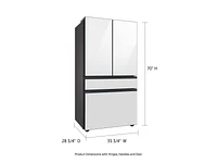 RF23BB820012AA | Bespoke 4-Door French Door Refrigerator (23 cu. ft.) with AutoFill Water Pitcher in White Glass | Samsung Business US