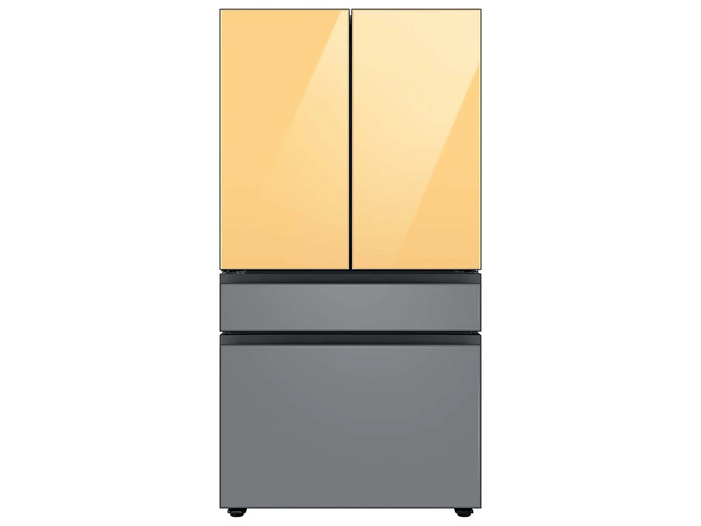 RA-F18DU4C0/AA | Bespoke 4-Door French Door Refrigerator Panel in Sunrise Yellow Glass - Top Panel | Samsung Business US