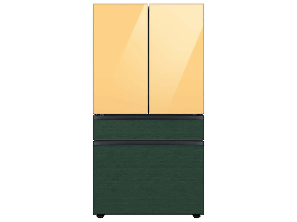 RA-F18DU4C0/AA | Bespoke 4-Door French Door Refrigerator Panel in Sunrise Yellow Glass - Top Panel | Samsung Business US