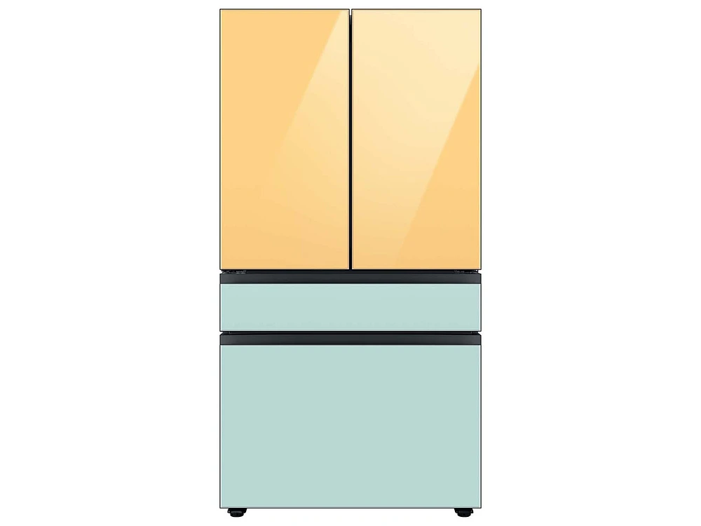 RA-F18DU4C0/AA | Bespoke 4-Door French Door Refrigerator Panel in Sunrise Yellow Glass - Top Panel | Samsung Business US