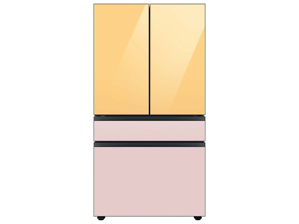 RA-F18DU4C0/AA | Bespoke 4-Door French Door Refrigerator Panel in Sunrise Yellow Glass - Top Panel | Samsung Business US