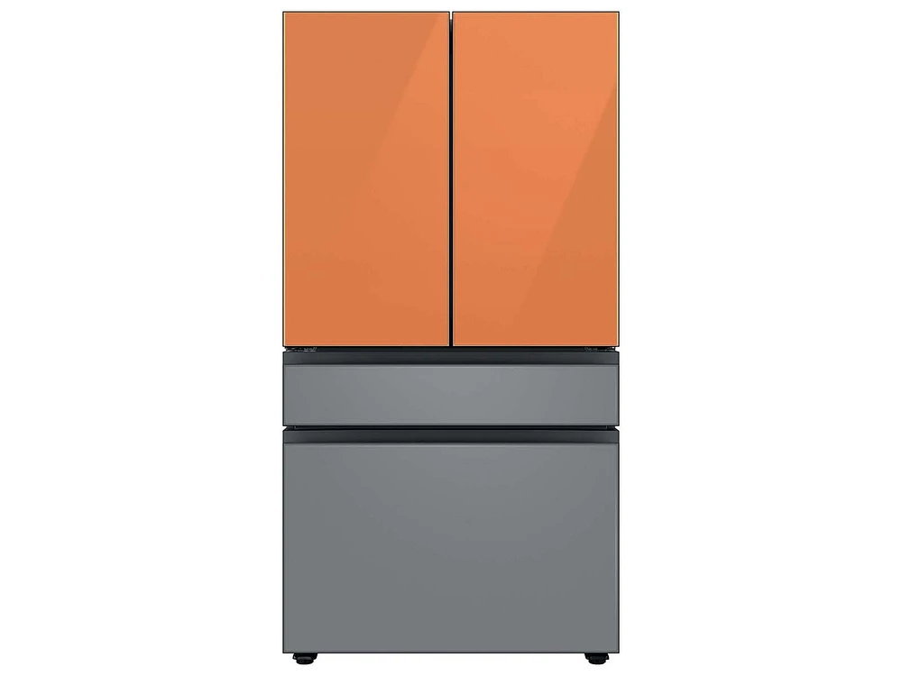 Bespoke 4-Door French Door Refrigerator Panel in Clementine Glass - Top Panel Home Appliances Accessories - RA-F18DU4CH/AA | Samsung US