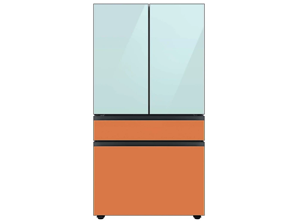 RA-F18DU4CM/AA | Bespoke 4-Door French Door Refrigerator Panel in Morning Blue Glass - Top Panel | Samsung Business US