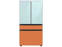 RA-F18DU4CM/AA | Bespoke 4-Door French Door Refrigerator Panel in Morning Blue Glass - Top Panel | Samsung Business US