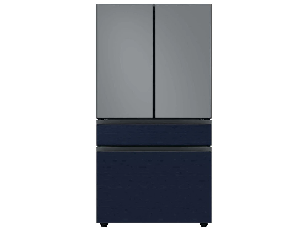 Bespoke 4-Door French Door Refrigerator Panel in Navy Steel Bottom Panel Home Appliances Accessories - RA-F36DB4QN/AA | Samsung US