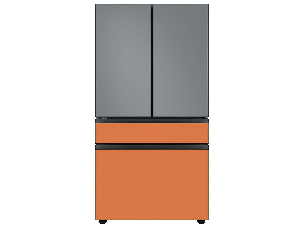 RA-F36DMMCH/AA | Bespoke 4-Door French Door Refrigerator Panel in Clementine Glass - Middle Panel | Samsung Business US