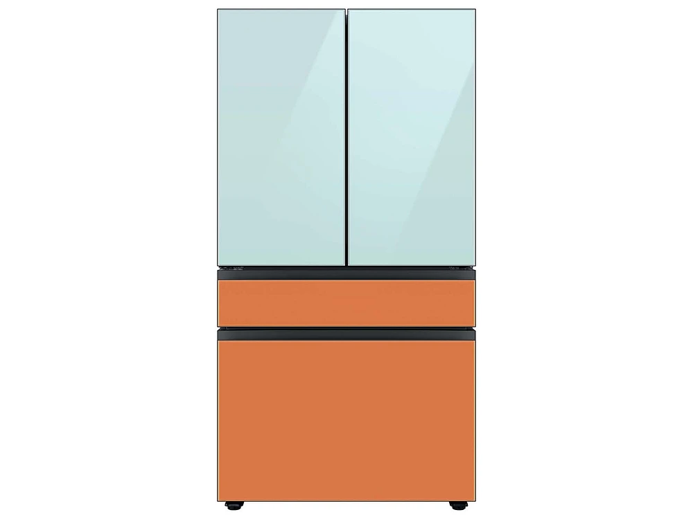 RA-F36DMMCH/AA | Bespoke 4-Door French Door Refrigerator Panel in Clementine Glass - Middle Panel | Samsung Business US