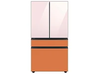 RA-F36DMMCH/AA | Bespoke 4-Door French Door Refrigerator Panel in Clementine Glass - Middle Panel | Samsung Business US