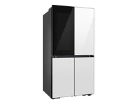 Bespoke Bespoke Counter Depth 4-Door Flex™ Refrigerator (23 cu. ft.) with Beverage Zone™ and Auto Open Door in White Glass | Samsung US