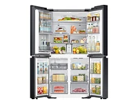 Bespoke Bespoke Counter Depth 4-Door Flex™ Refrigerator (23 cu. ft.) with Beverage Zone™ and Auto Open Door in White Glass | Samsung US