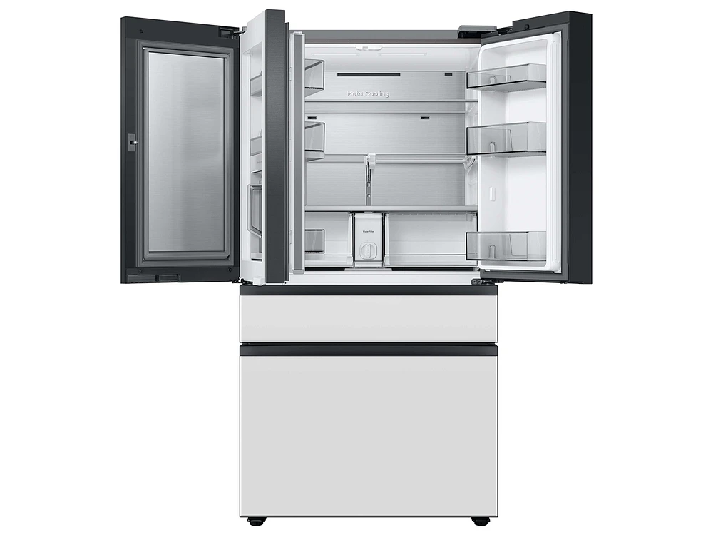 RF29BB860012AA | Bespoke 4-Door French Door Refrigerator (29 cu. ft.) with Beverage Center™ in White Glass  | Samsung Business US