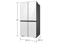 Bespoke 4-Door Flex™ Refrigerator (29 cu. ft.) with Beverage Center™ in White Glass – (with Customizable Door Panel Colors) | Samsung Business US