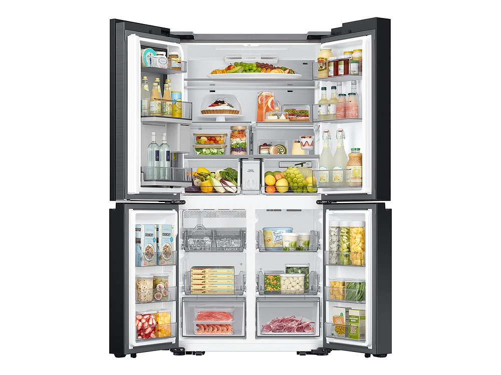 Bespoke 4-Door Flex™ Refrigerator (29 cu. ft.) with Beverage Center™ in White Glass – (with Customizable Door Panel Colors) | Samsung Business US