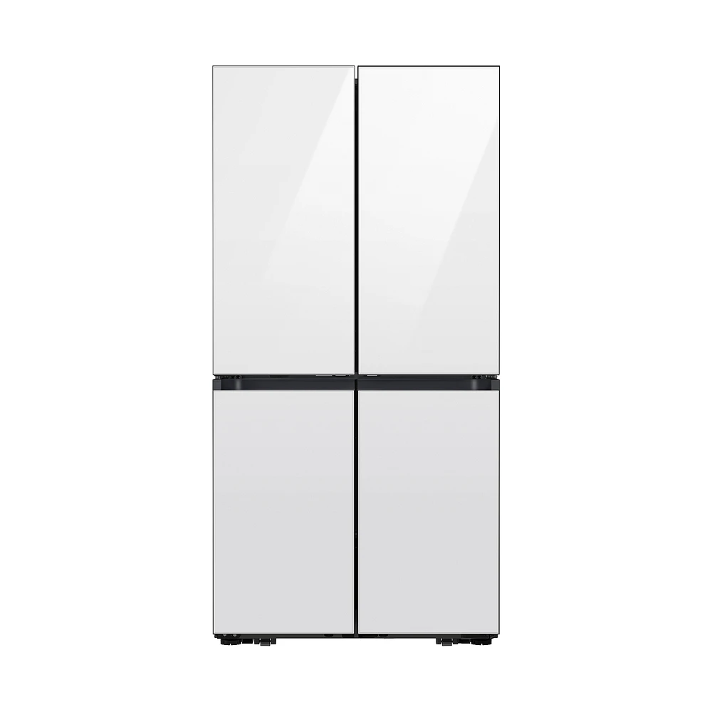 Bespoke 4-Door Flex™ Refrigerator (29 cu. ft.) with Beverage Center™ in White Glass – (with Customizable Door Panel Colors) | Samsung Business US