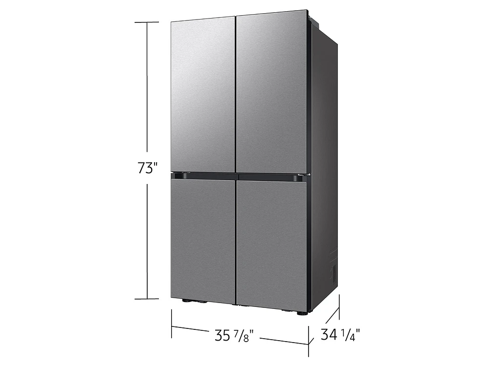 Bespoke 4-Door Flex™ Refrigerator (29 cu. ft.) with Beverage Center™ in Stainless Steel  – (with Customizable Door Panel Colors) | Samsung US