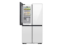 Bespoke 4-Door Flex™ Refrigerator (29 cu. ft.) with Beverage Zone™ and Auto Open Door in White Glass | Samsung US