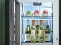 Bespoke 4-Door Flex™ Refrigerator (29 cu. ft.) with Beverage Zone™ and Auto Open Door in White Glass | Samsung US