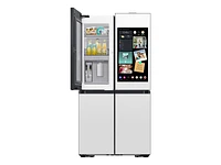 Bespoke 4-Door Flex™ Refrigerator (29 cu. ft.) with AI Family Hub™+ and AI Vision Inside™ in White Glass | Samsung US