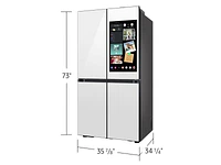 Bespoke 4-Door Flex™ Refrigerator (29 cu. ft.) with AI Family Hub™+ and AI Vision Inside™ in White Glass | Samsung US