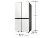 RF23A967535/AA | Bespoke Counter Depth 4-Door Flex™ Refrigerator (23 cu. ft.) in White Glass (2021) | Samsung Business US