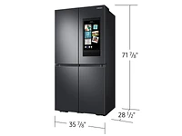 RF23A9771SG/AA | 23 cu. ft. Smart Counter Depth 4-Door Flex™ refrigerator with Family Hub™ and Beverage Center in Black Stainless Steel | Samsung Business US